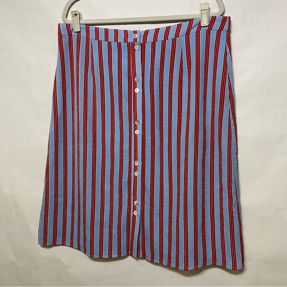 Roolee Plus Addison Button Midi Modest Striped Sk… - image 8